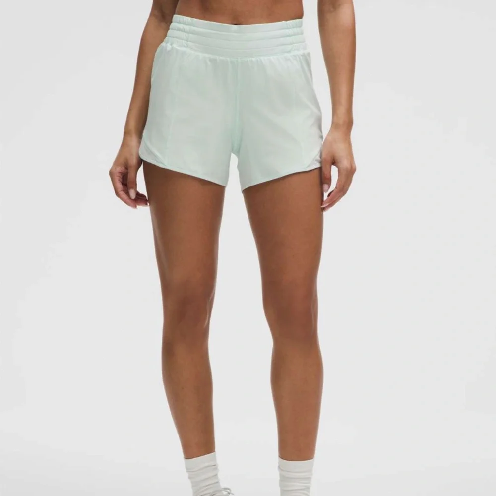 Lululemon | Hotty Hot High-Rise Lined Short 4" | Mint Breeze | Size 12 - Picture 4 of 10